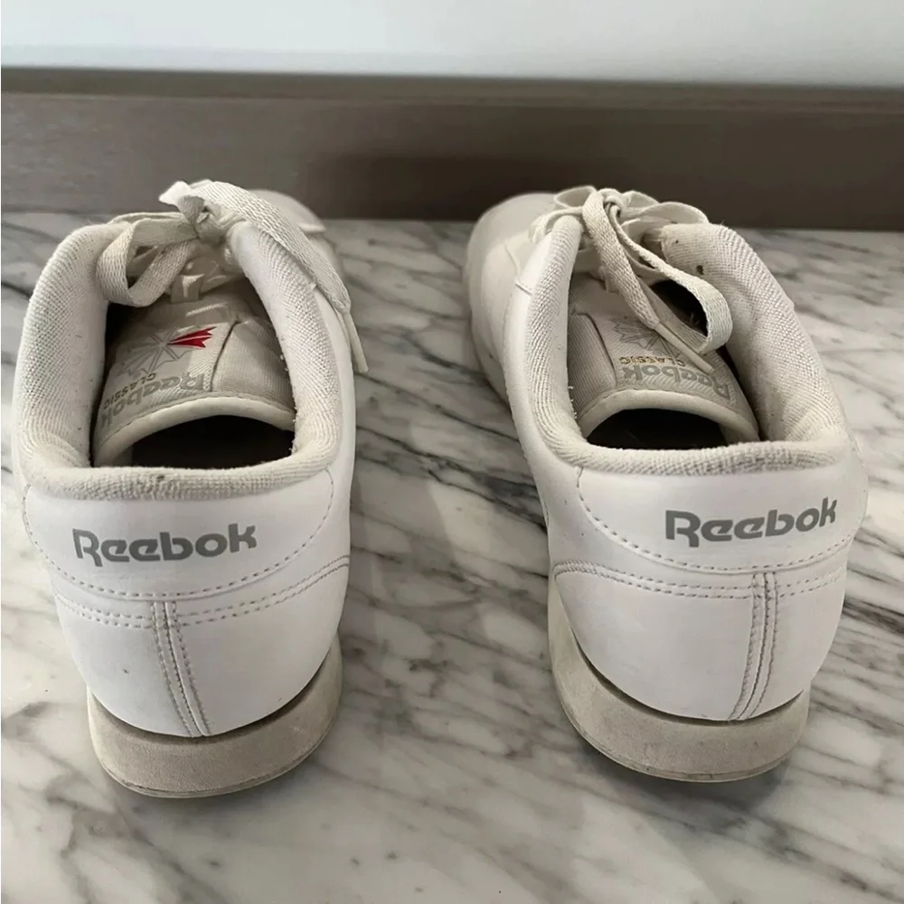 Reebok White Sneakers Sz 8 EU 38.5 Athletic Shoes Exercise Vintage 80s 90s